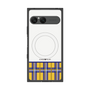 プレミアムスクエアケース with SnapMag［ CASEPLAY Tartan Check - Yellow ］