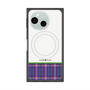 プレミアムスクエアケース with SnapMag［ CASEPLAY Tartan Check - Purple ］