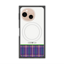 プレミアムスクエアケース with SnapMag［ CASEPLAY Tartan Check - Purple ］