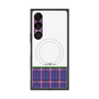 プレミアムスクエアケース with SnapMag［ CASEPLAY Tartan Check - Purple ］