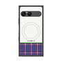 プレミアムスクエアケース with SnapMag［ CASEPLAY Tartan Check - Purple ］
