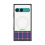 プレミアムスクエアケース with SnapMag［ CASEPLAY Tartan Check - Purple ］