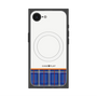 プレミアムスクエアケース with SnapMag［ CASEPLAY Tartan Check - Blue ］