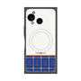 プレミアムスクエアケース with SnapMag［ CASEPLAY Tartan Check - Blue ］