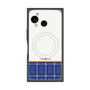 プレミアムスクエアケース with SnapMag［ CASEPLAY Tartan Check - Blue ］