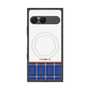 プレミアムスクエアケース with SnapMag［ CASEPLAY Tartan Check - Blue ］