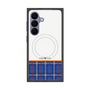 プレミアムスクエアケース with SnapMag［ CASEPLAY Tartan Check - Blue ］