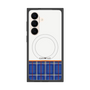 プレミアムスクエアケース with SnapMag［ CASEPLAY Tartan Check - Blue ］