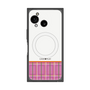 プレミアムスクエアケース with SnapMag［ CASEPLAY Tartan Check - Pink ］