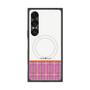 プレミアムスクエアケース with SnapMag［ CASEPLAY Tartan Check - Pink ］