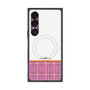 プレミアムスクエアケース with SnapMag［ CASEPLAY Tartan Check - Pink ］