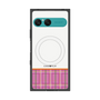 プレミアムスクエアケース with SnapMag［ CASEPLAY Tartan Check - Pink ］