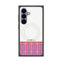 プレミアムスクエアケース with SnapMag［ CASEPLAY Tartan Check - Pink ］