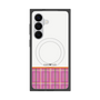 プレミアムスクエアケース with SnapMag［ CASEPLAY Tartan Check - Pink ］