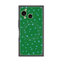 プレミアムスクエアケース with SnapMag［ Drawing Dot - Green ］
