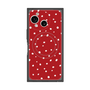 プレミアムスクエアケース with SnapMag［ Drawing Dot - Red ］