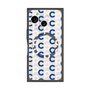 プレミアムスクエアケース with SnapMag［ オリジナル - CASEPLAYイニシャル総柄 - ネイビー ］
