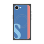 プレミアムスクエアケース with SnapMag［ オリジナル - initial color line - S blue ］