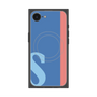 プレミアムスクエアケース with SnapMag［ オリジナル - initial color line - S blue ］