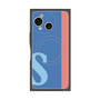 プレミアムスクエアケース with SnapMag［ オリジナル - initial color line - S blue ］