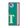 プレミアムスクエアケース with SnapMag［ オリジナル - initial color line - T green ］
