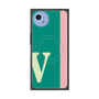プレミアムスクエアケース with SnapMag［ オリジナル - initial color line - V green ］