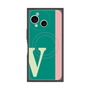 プレミアムスクエアケース with SnapMag［ オリジナル - initial color line - V green ］