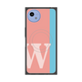 プレミアムスクエアケース with SnapMag［ オリジナル - initial color line - W pink ］