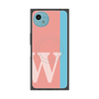 プレミアムスクエアケース with SnapMag［ オリジナル - initial color line - W pink ］