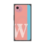 プレミアムスクエアケース with SnapMag［ オリジナル - initial color line - W pink ］