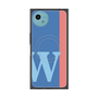 プレミアムスクエアケース with SnapMag［ オリジナル - initial color line - W blue ］