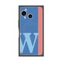プレミアムスクエアケース with SnapMag［ オリジナル - initial color line - W blue ］