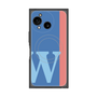 プレミアムスクエアケース with SnapMag［ オリジナル - initial color line - W blue ］