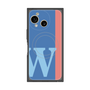 プレミアムスクエアケース with SnapMag［ オリジナル - initial color line - W blue ］