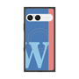 プレミアムスクエアケース with SnapMag［ オリジナル - initial color line - W blue ］