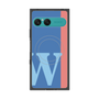 プレミアムスクエアケース with SnapMag［ オリジナル - initial color line - W blue ］