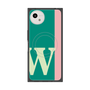 プレミアムスクエアケース with SnapMag［ オリジナル - initial color line - W green ］