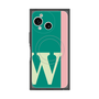 プレミアムスクエアケース with SnapMag［ オリジナル - initial color line - W green ］