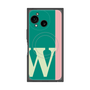 プレミアムスクエアケース with SnapMag［ オリジナル - initial color line - W green ］