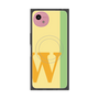 プレミアムスクエアケース with SnapMag［ オリジナル - initial color line - W yellow ］