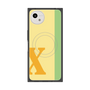 プレミアムスクエアケース with SnapMag［ オリジナル - initial color line - X yellow ］