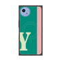 プレミアムスクエアケース with SnapMag［ オリジナル - initial color line - Y green ］