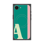 プレミアムスクエアケース with SnapMag［ オリジナル - initial color line - A green ］