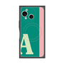 プレミアムスクエアケース with SnapMag［ オリジナル - initial color line - A green ］