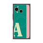 プレミアムスクエアケース with SnapMag［ オリジナル - initial color line - A green ］