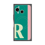 プレミアムスクエアケース with SnapMag［ オリジナル - initial color line - R green ］