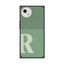 プレミアムスクエアケース with SnapMag［ オリジナル - initial two tone - R green ］