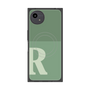 プレミアムスクエアケース with SnapMag［ オリジナル - initial two tone - R green ］
