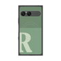 プレミアムスクエアケース with SnapMag［ オリジナル - initial two tone - R green ］