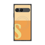 プレミアムスクエアケース with SnapMag［ オリジナル - initial two tone - S orange ］